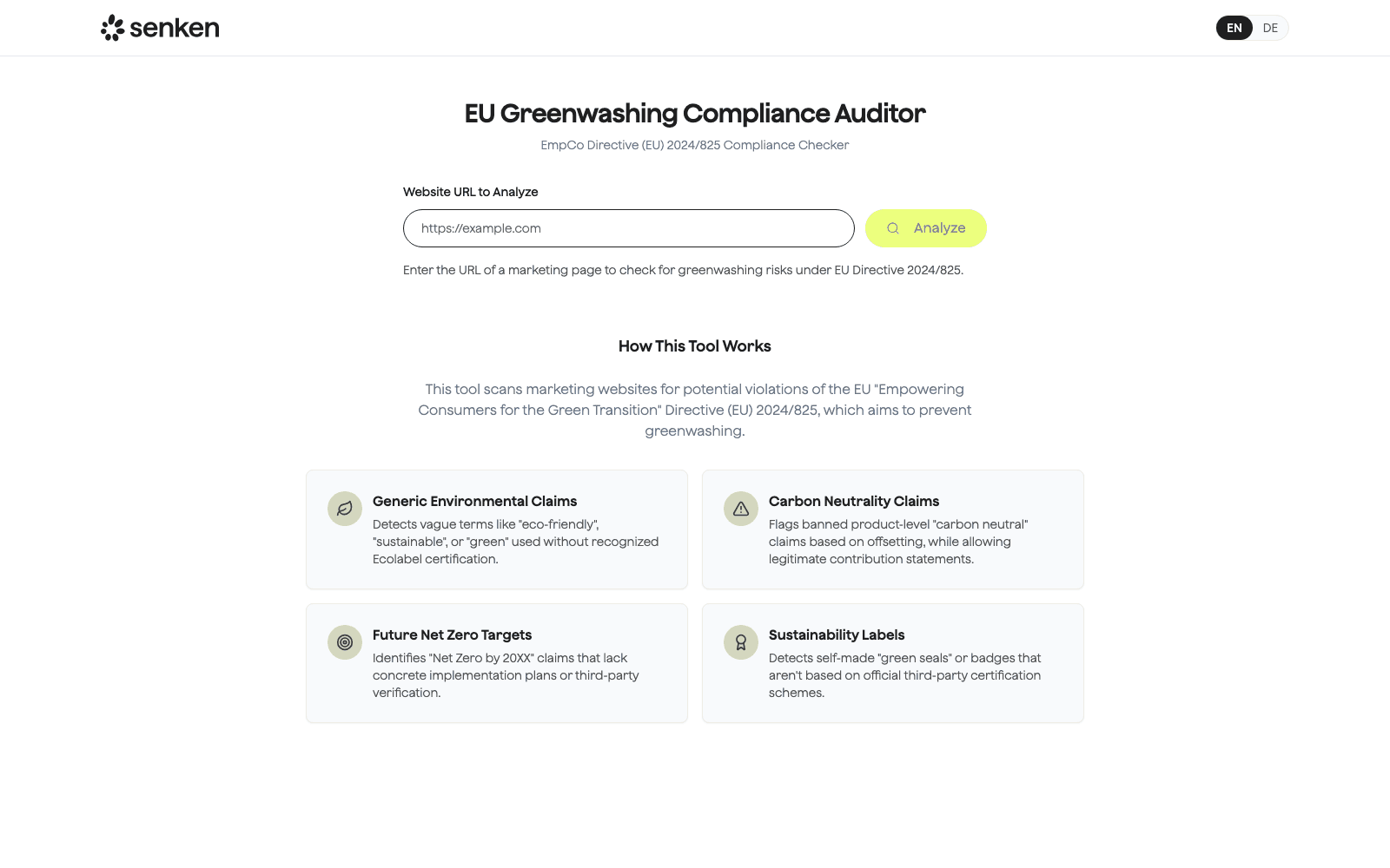 EU Greenwashing Compliance Auditor